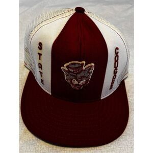 Washington State University Cougars Hat AJD Lucky Stripe Snapback Vintage